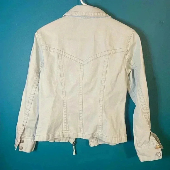 Cabi Blue Long Sleeve Open Front Cotton Denim Jacket Womens Small - Picture 5 of 6